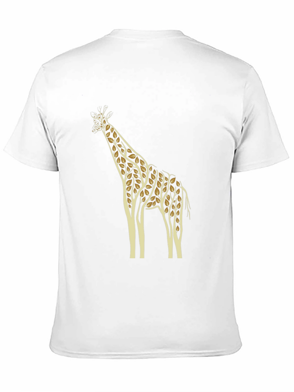 Nature Giraffe Graphic Tee - Black Cotton T-Shirt