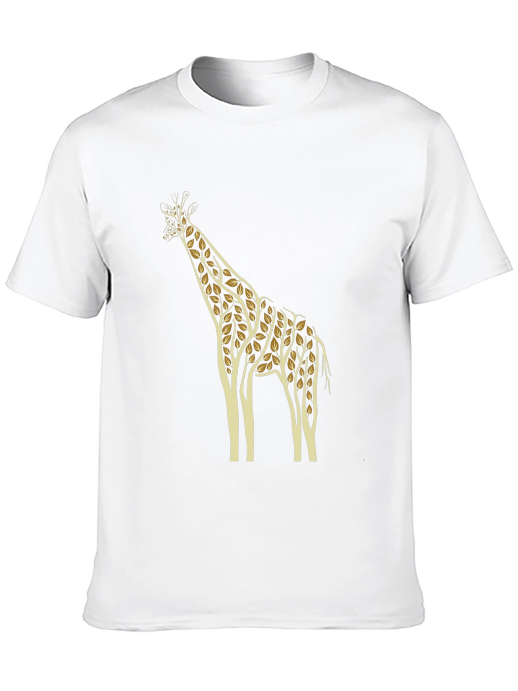 Nature Giraffe Graphic Tee - Black Cotton T-Shirt