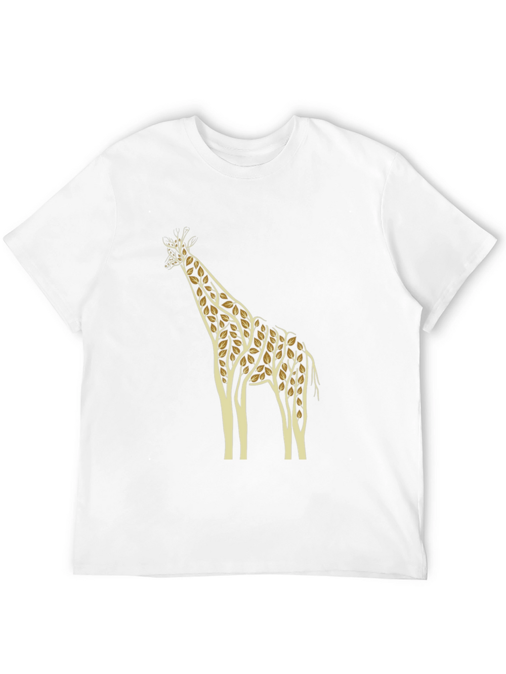 Nature Giraffe Graphic Tee - Black Cotton T-Shirt