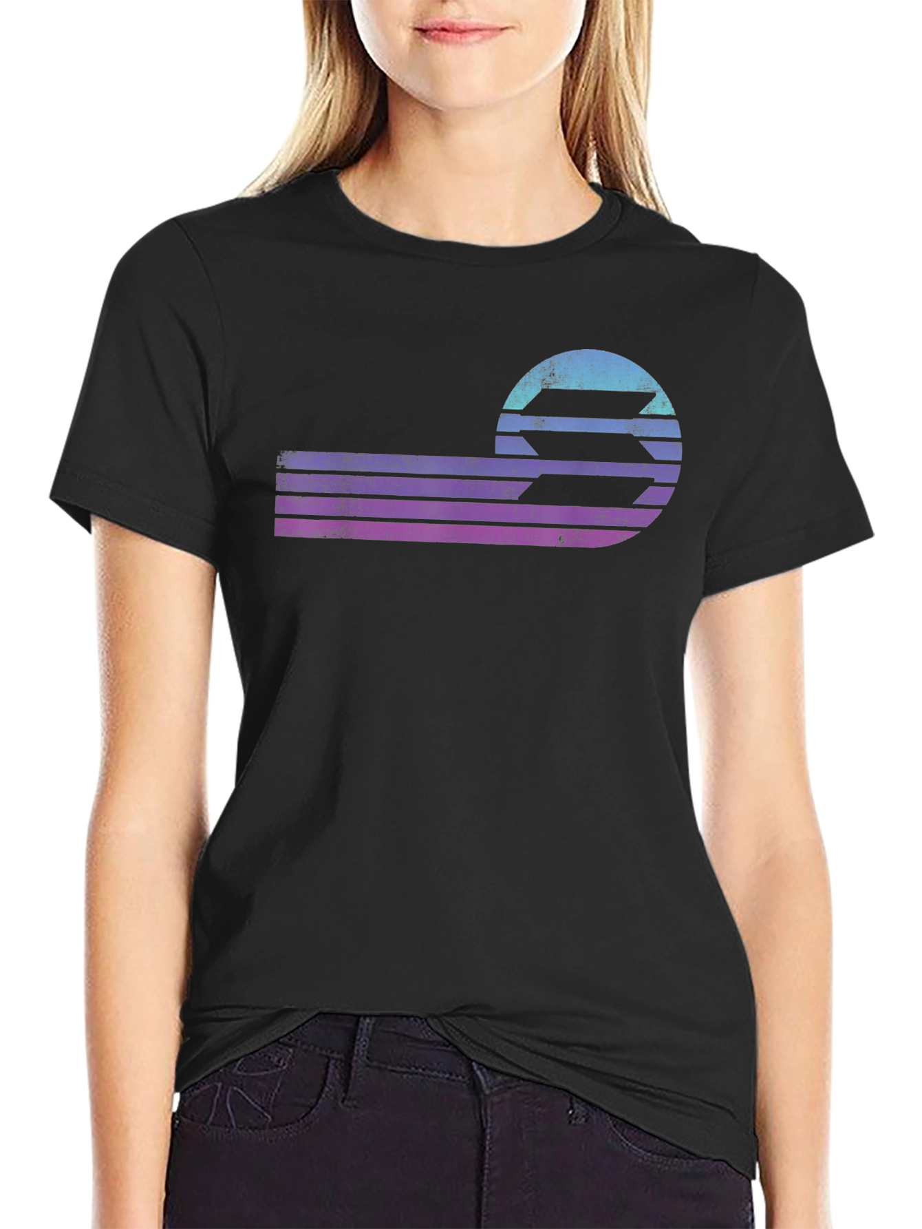 Retro Sunset Graphic Tee - Vintage Style T-Shirt