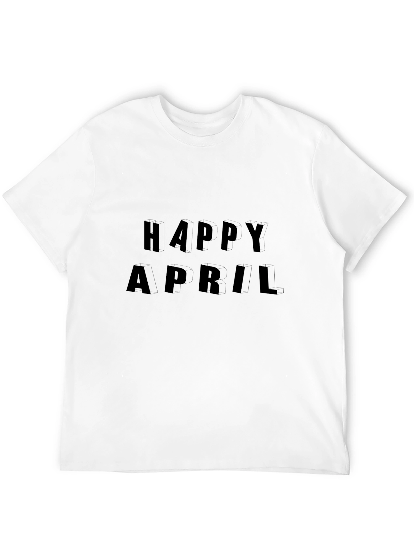 Happy April Black Graphic Tee