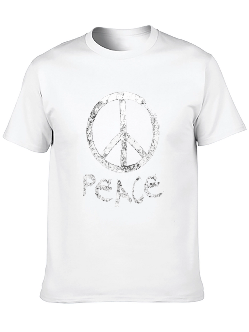Peace Symbol T-Shirt - Black - Distressed Print