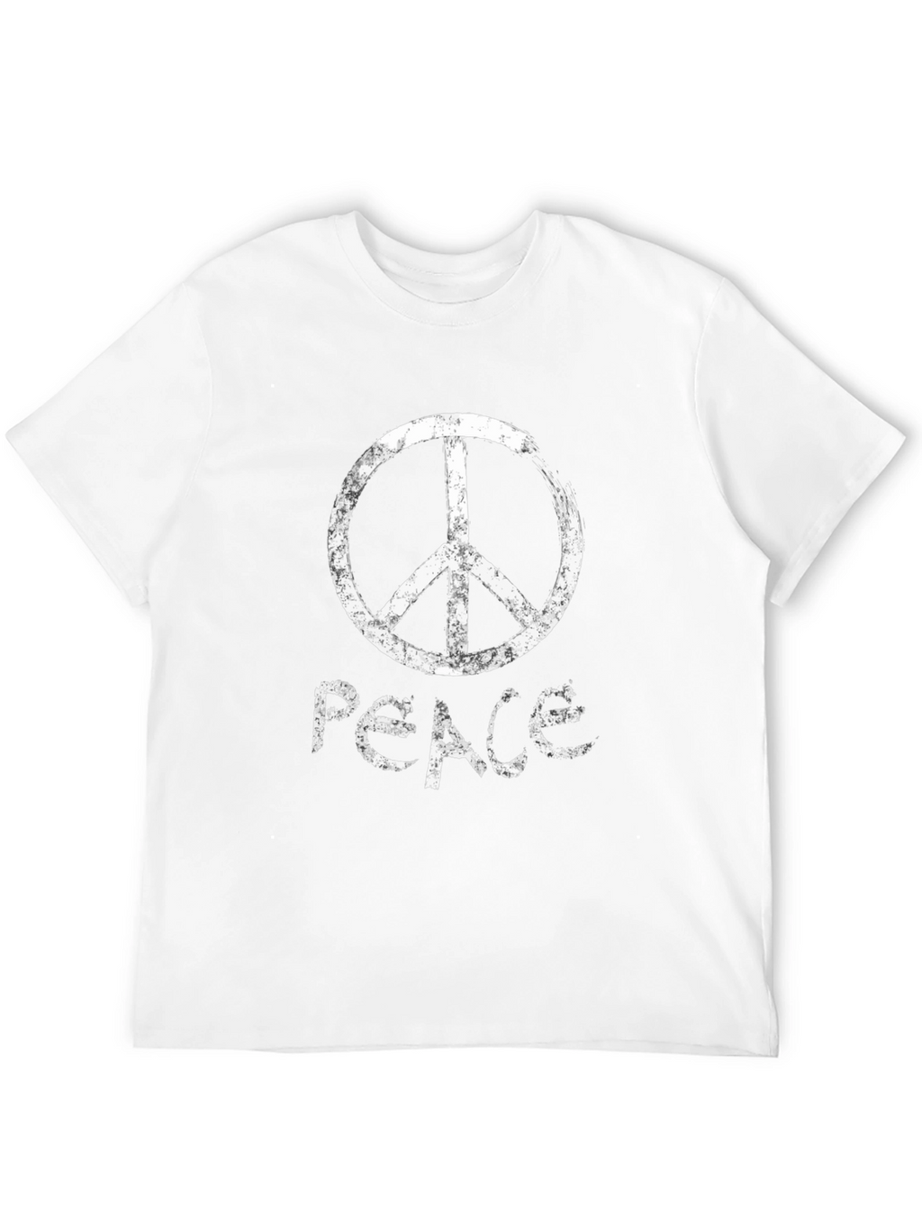 Peace Symbol T-Shirt - Black - Distressed Print