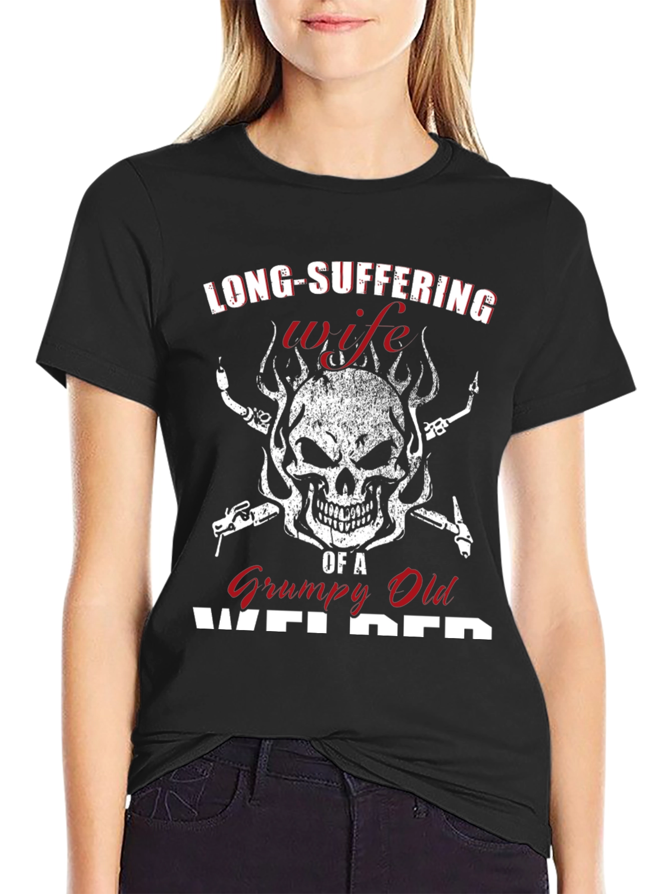 Long-Suffering Wife Welder Graphic Tee