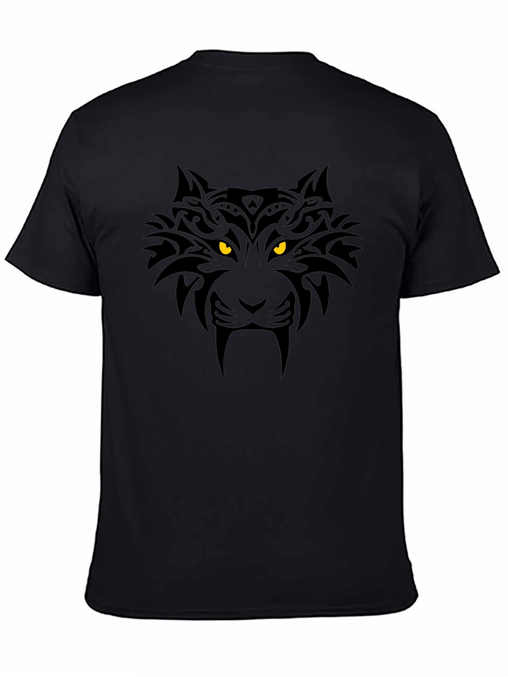 Tribal Tiger Graphic Black T-Shirt
