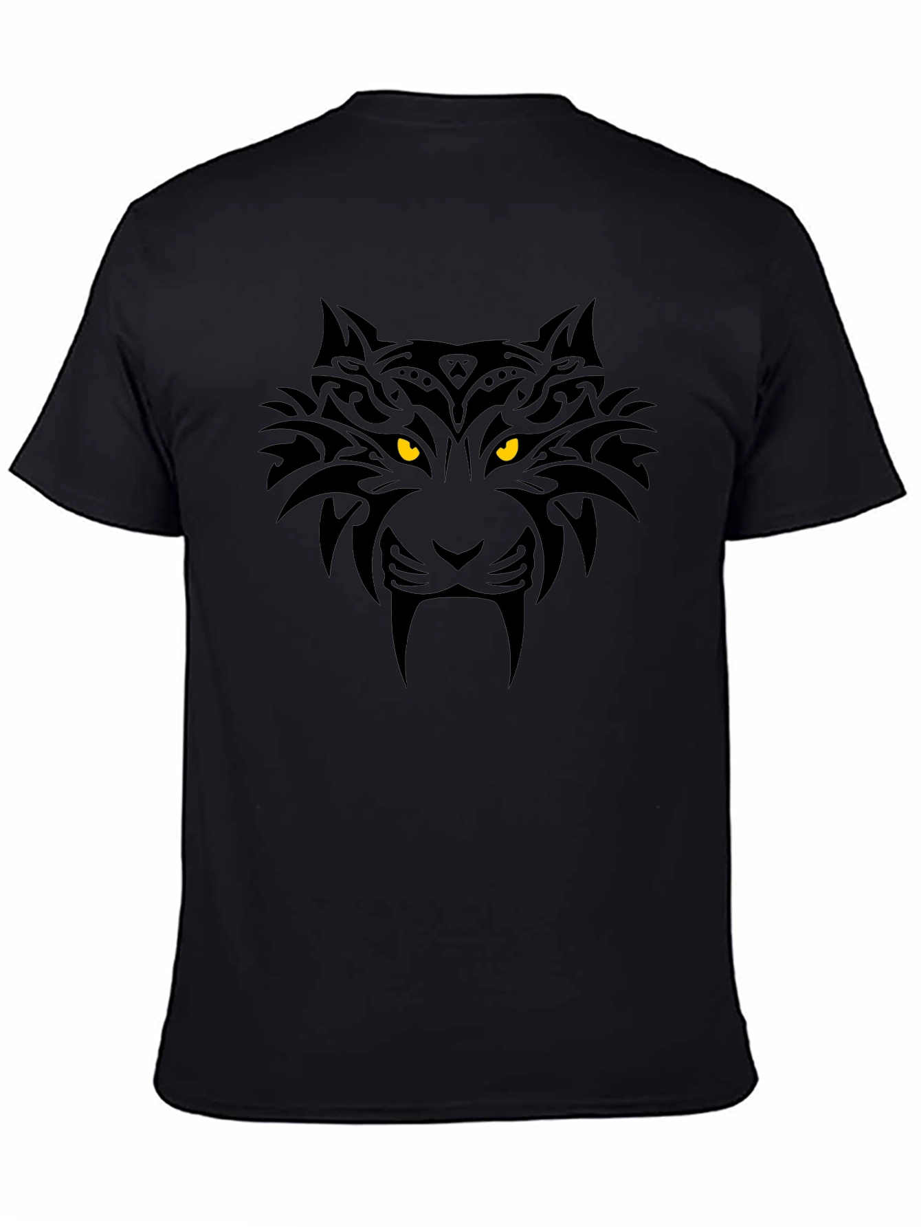 Tribal Tiger Graphic Black T-Shirt