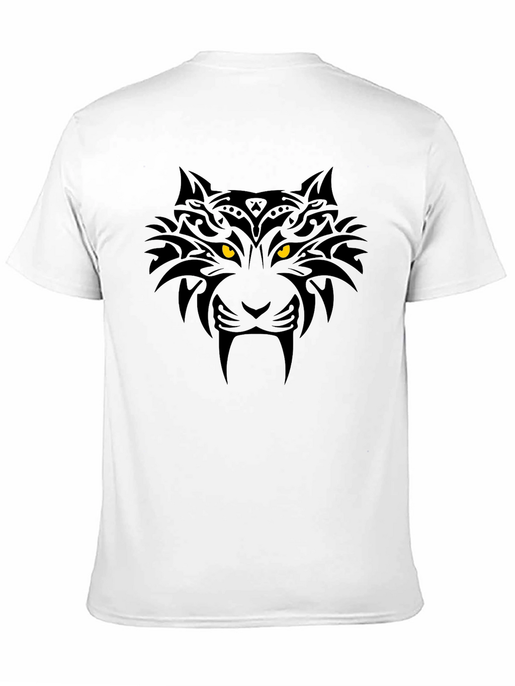 Tribal Tiger Graphic Black T-Shirt