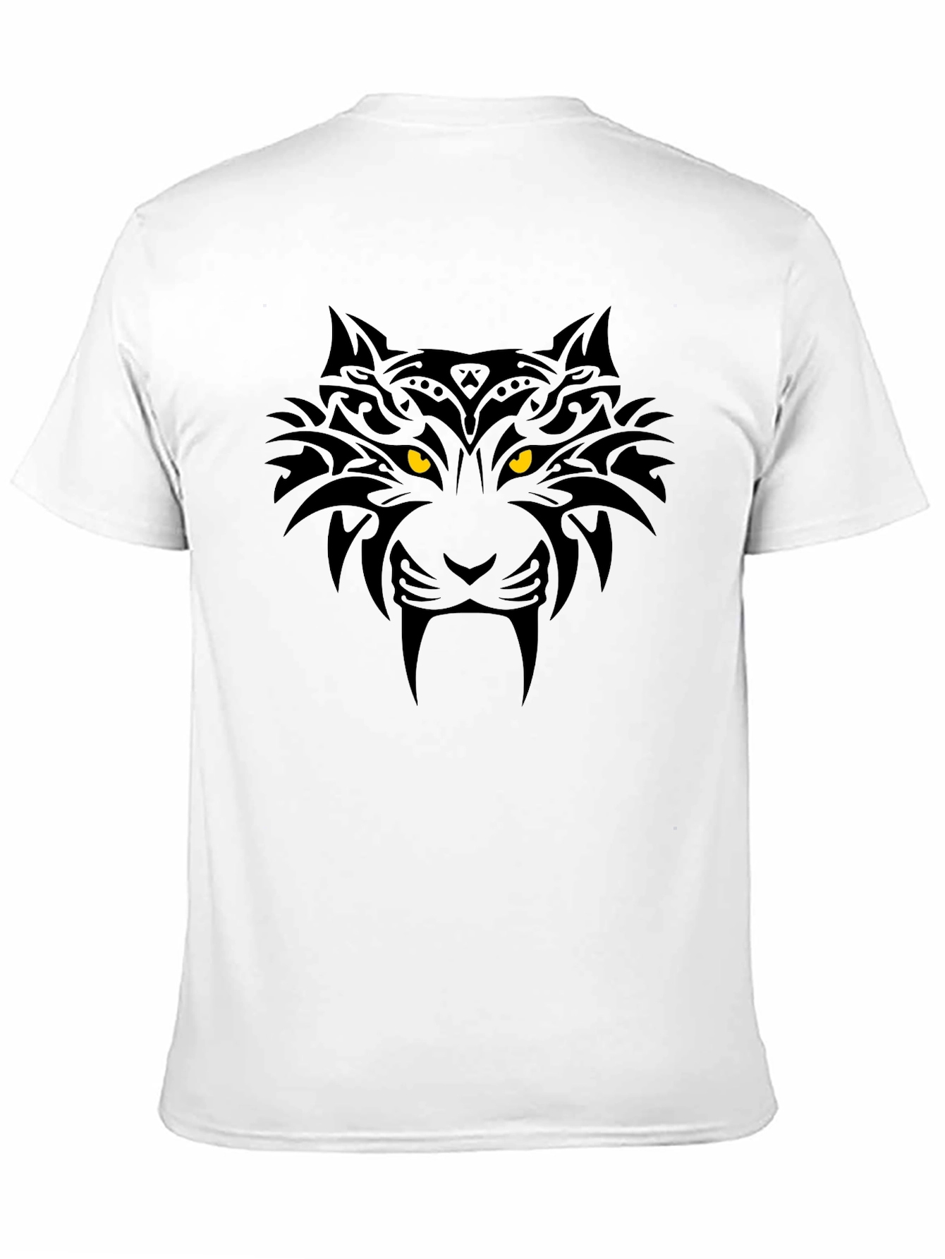 Tribal Tiger Graphic Black T-Shirt