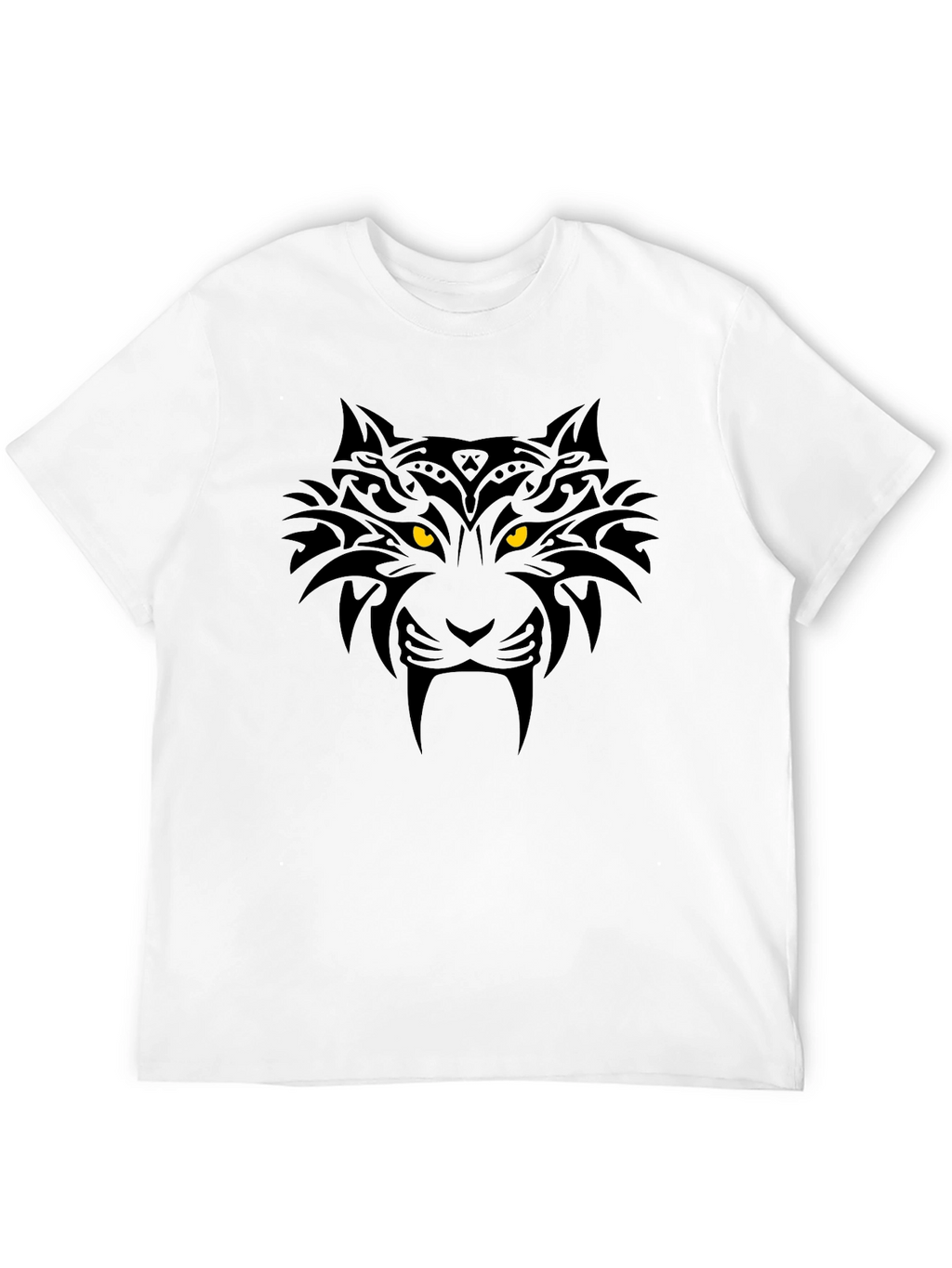 Tribal Tiger Graphic Black T-Shirt