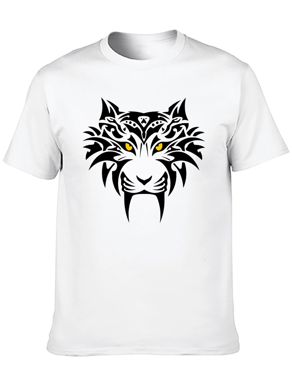 Tribal Tiger Graphic Black T-Shirt