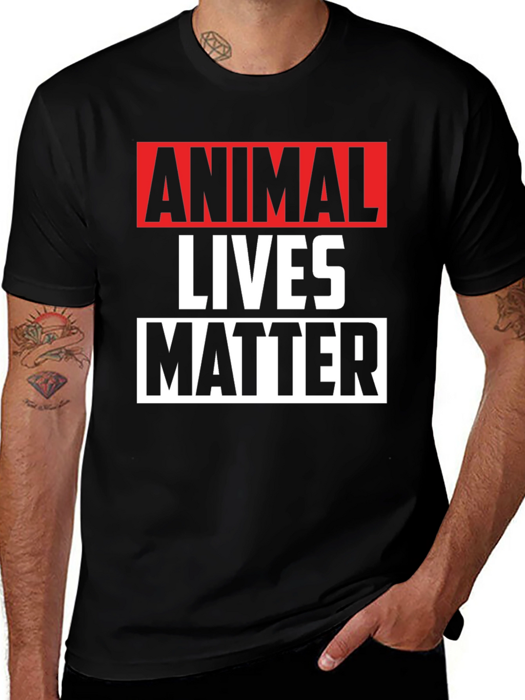 Animal Lives Matter Graphic Tee - Black Unisex T-Shirt