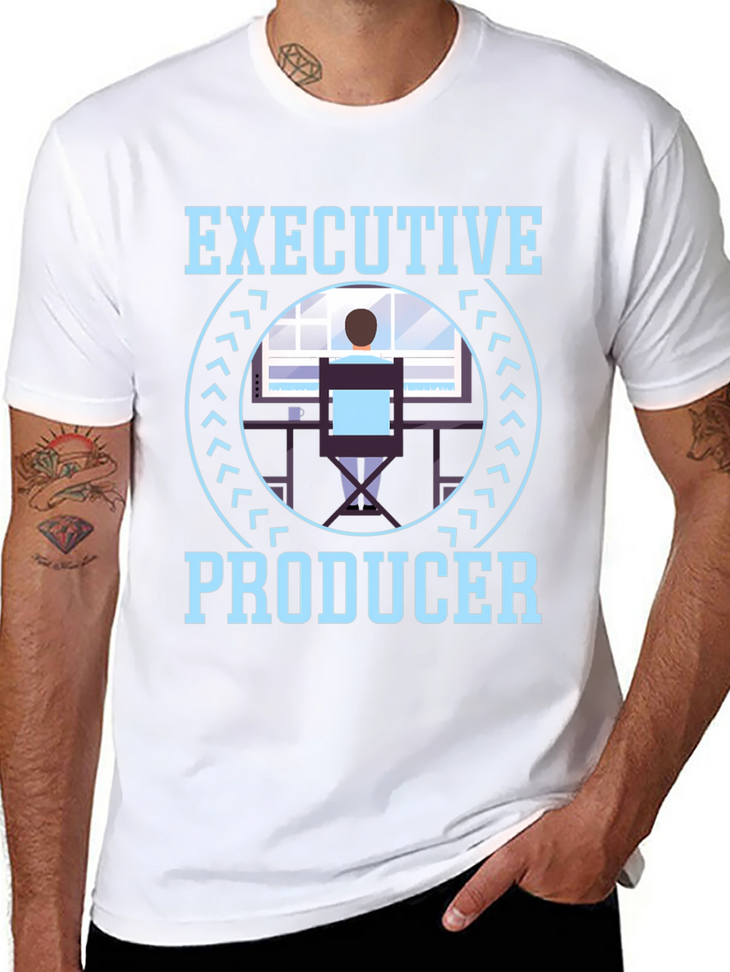 Executive Producer Graphic Tee - Black Crewneck T-Shirt