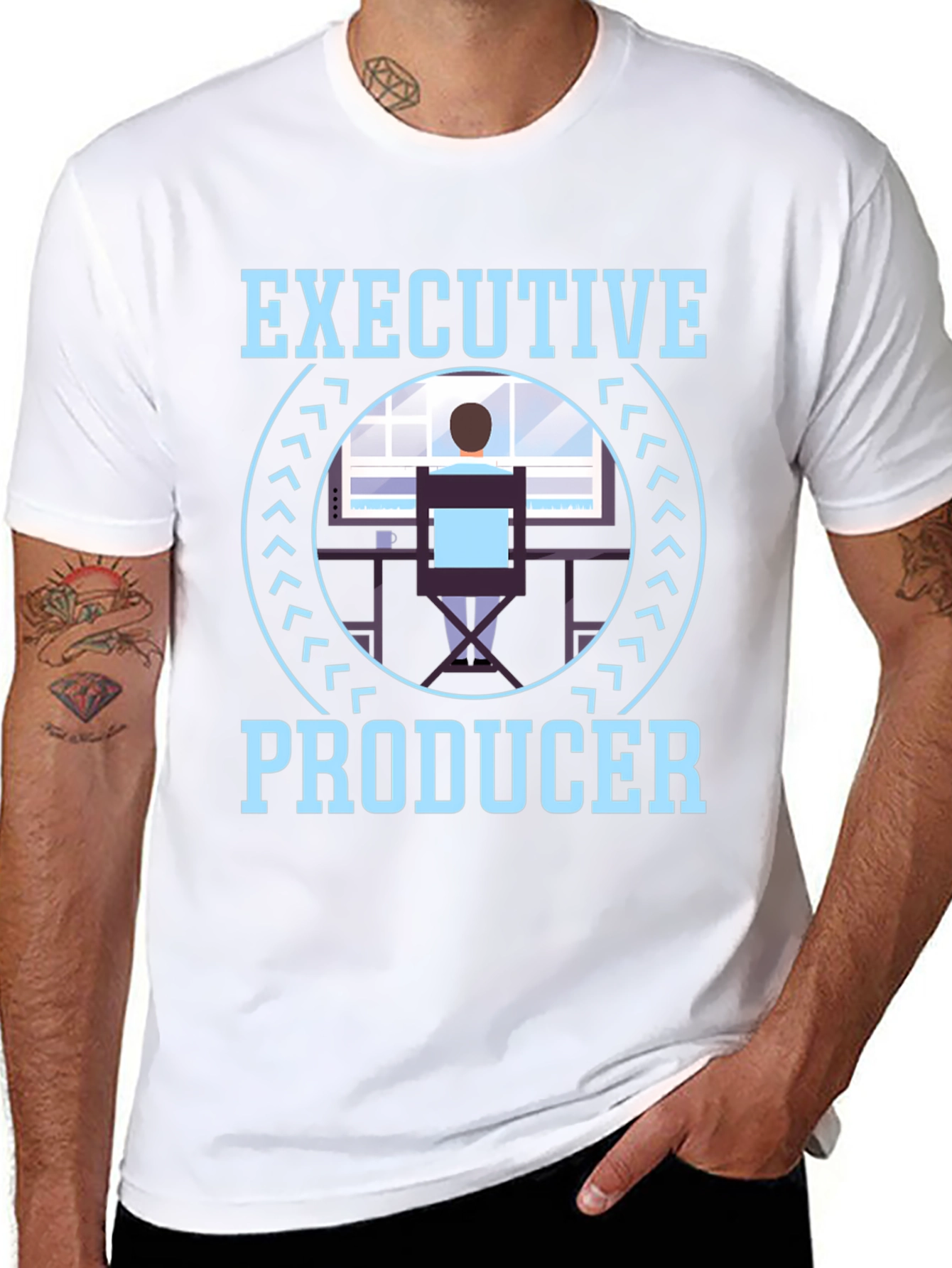 Executive Producer Graphic Tee - Black Crewneck T-Shirt