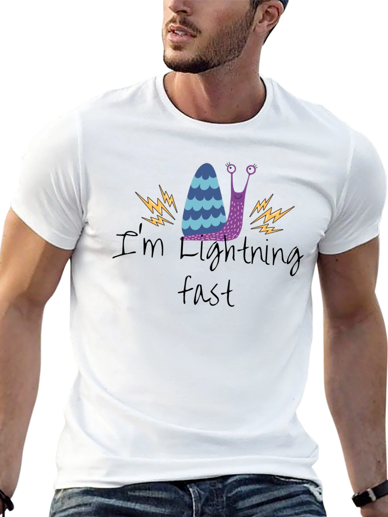 Funny Snail T-Shirt - Im Lightning Fast!