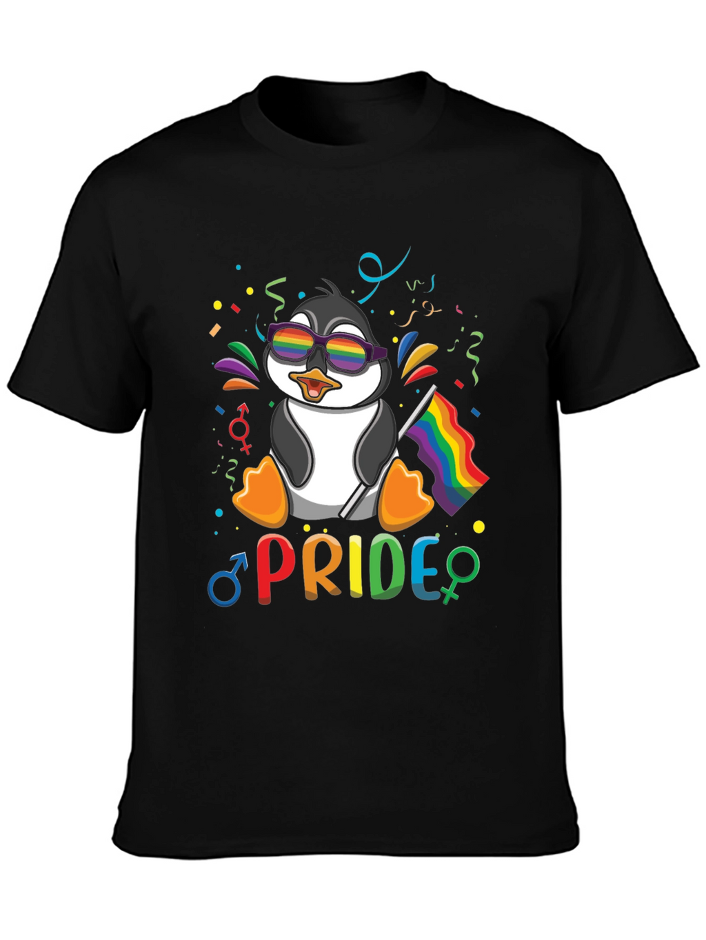 Pride Penguin T-Shirt: LGBTQ+ Rainbow Celebration