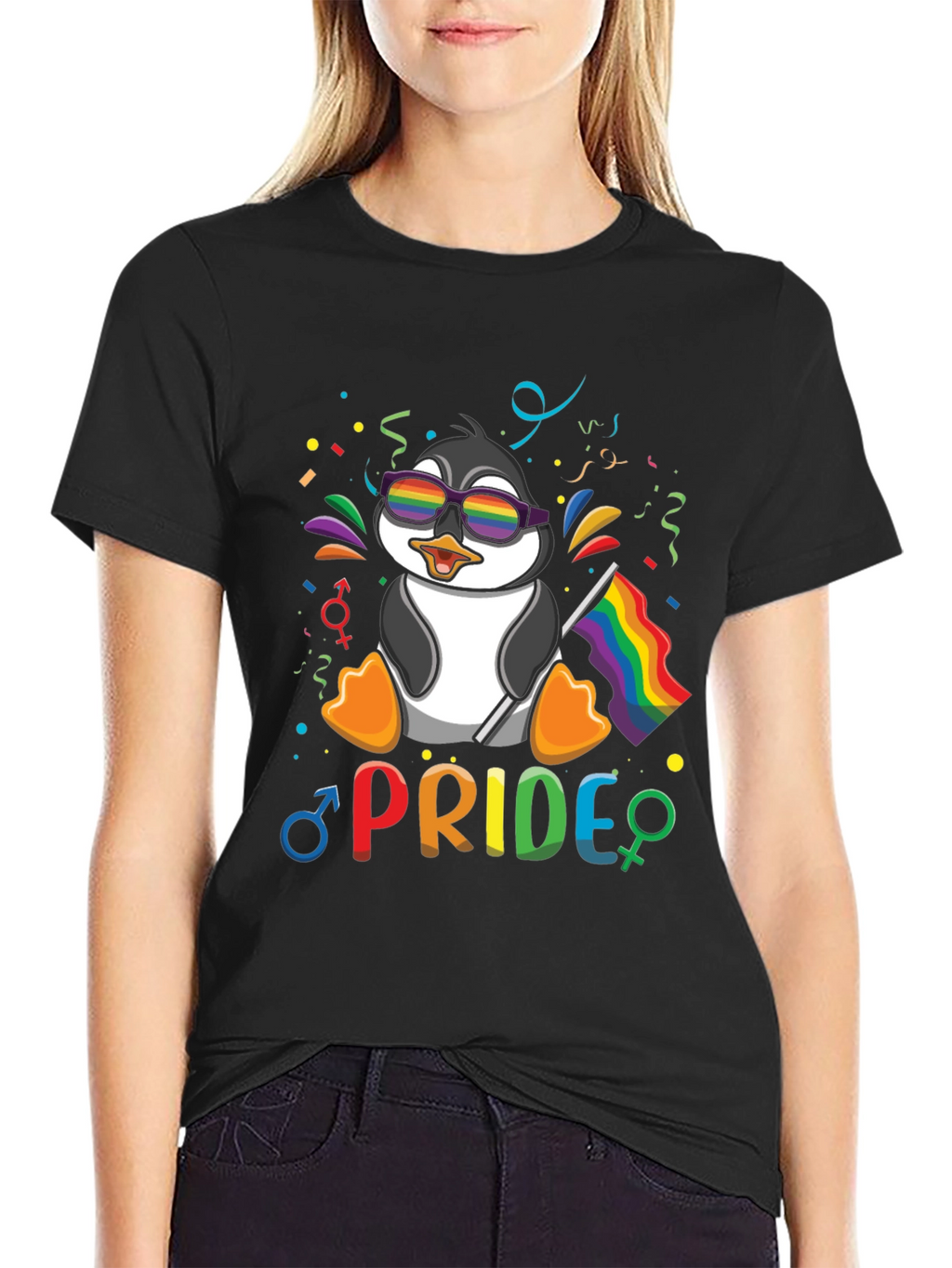 Pride Penguin T-Shirt: LGBTQ+ Rainbow Celebration