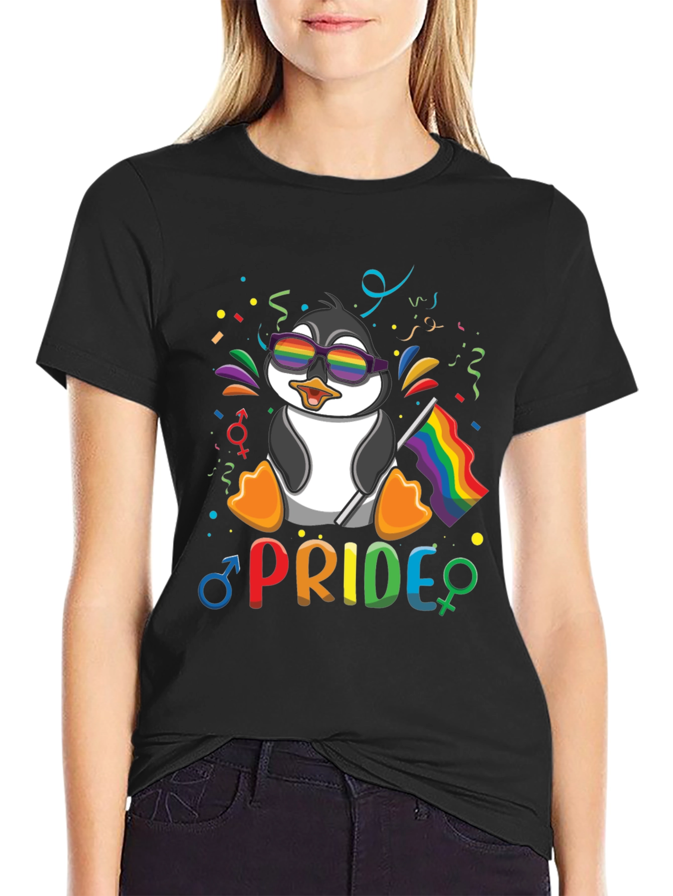 Pride Penguin T-Shirt: LGBTQ+ Rainbow Celebration