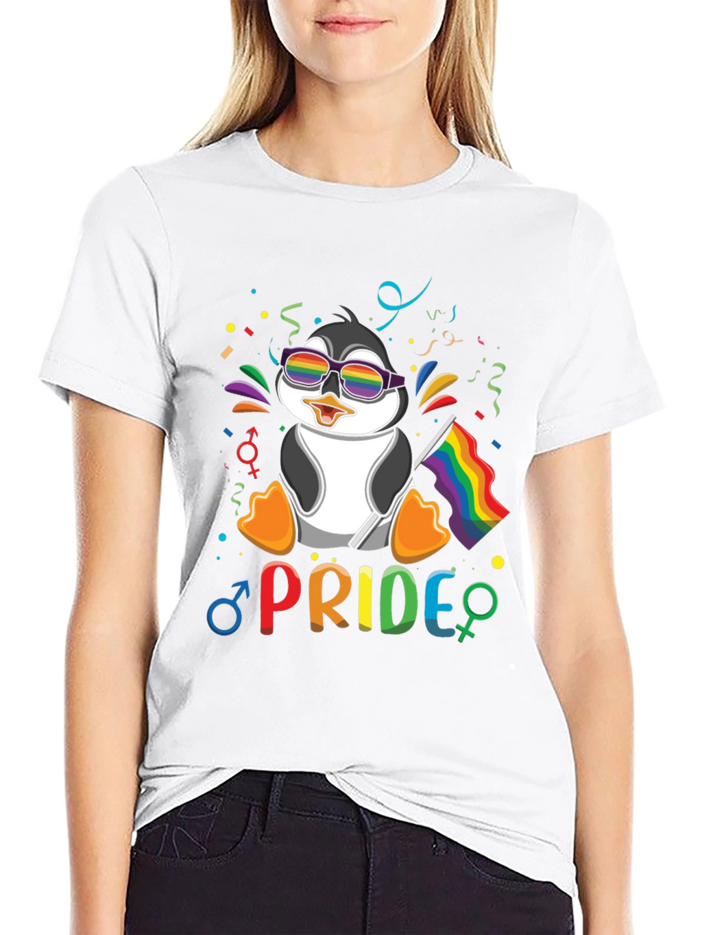 Pride Penguin T-Shirt: LGBTQ+ Rainbow Celebration
