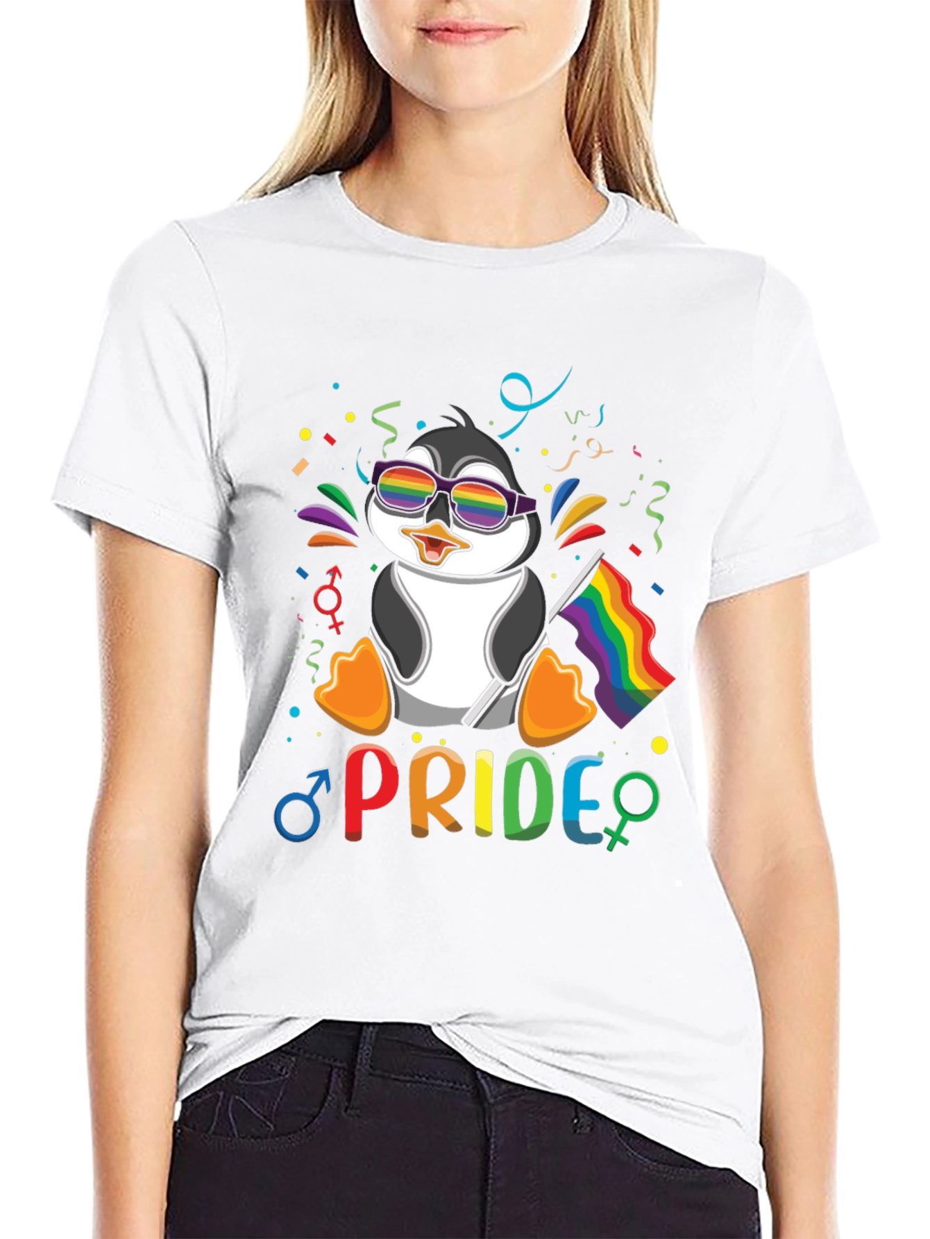Pride Penguin T-Shirt: LGBTQ+ Rainbow Celebration