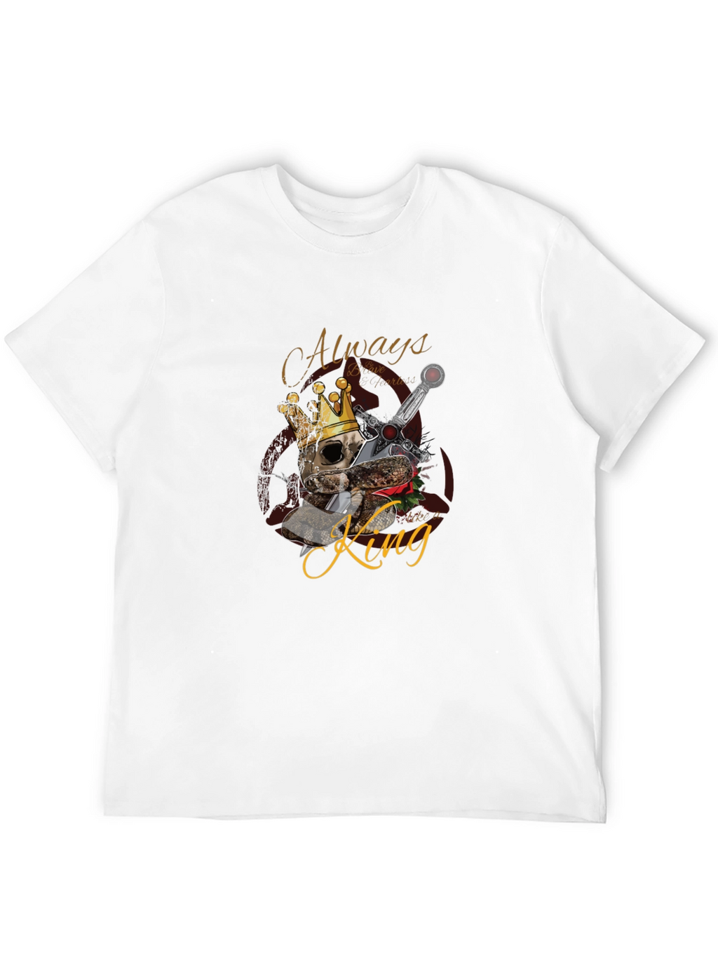King Skull Graphic Black T-Shirt