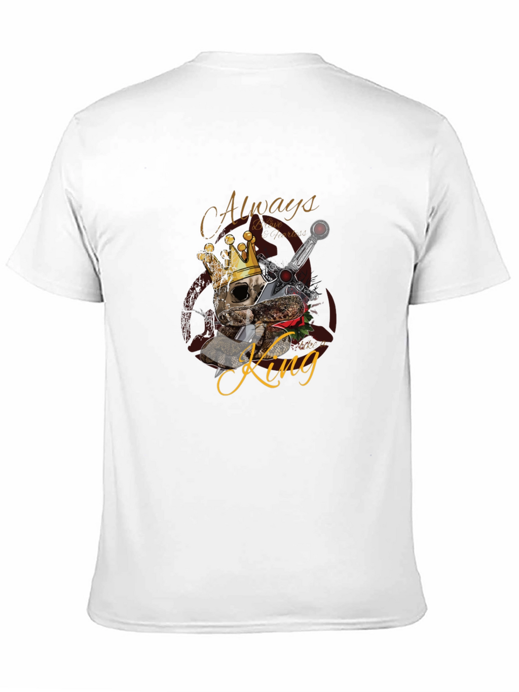King Skull Graphic Black T-Shirt