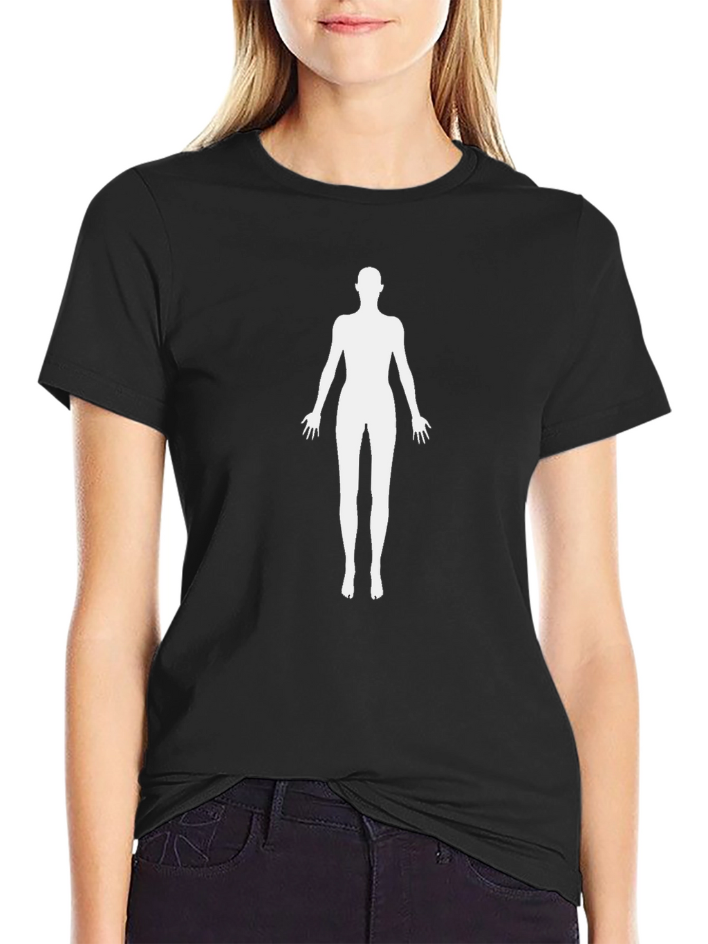 Silhouette Figure Graphic Tee - Black
