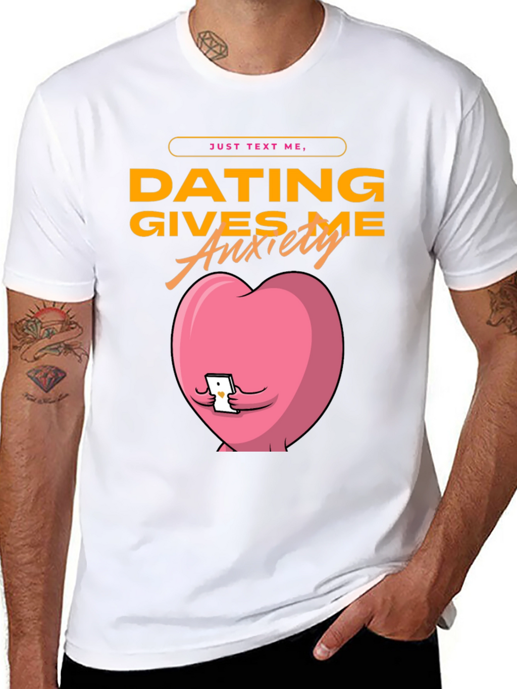 Dating Gives Me Anxiety T-Shirt - Funny Graphic Tee