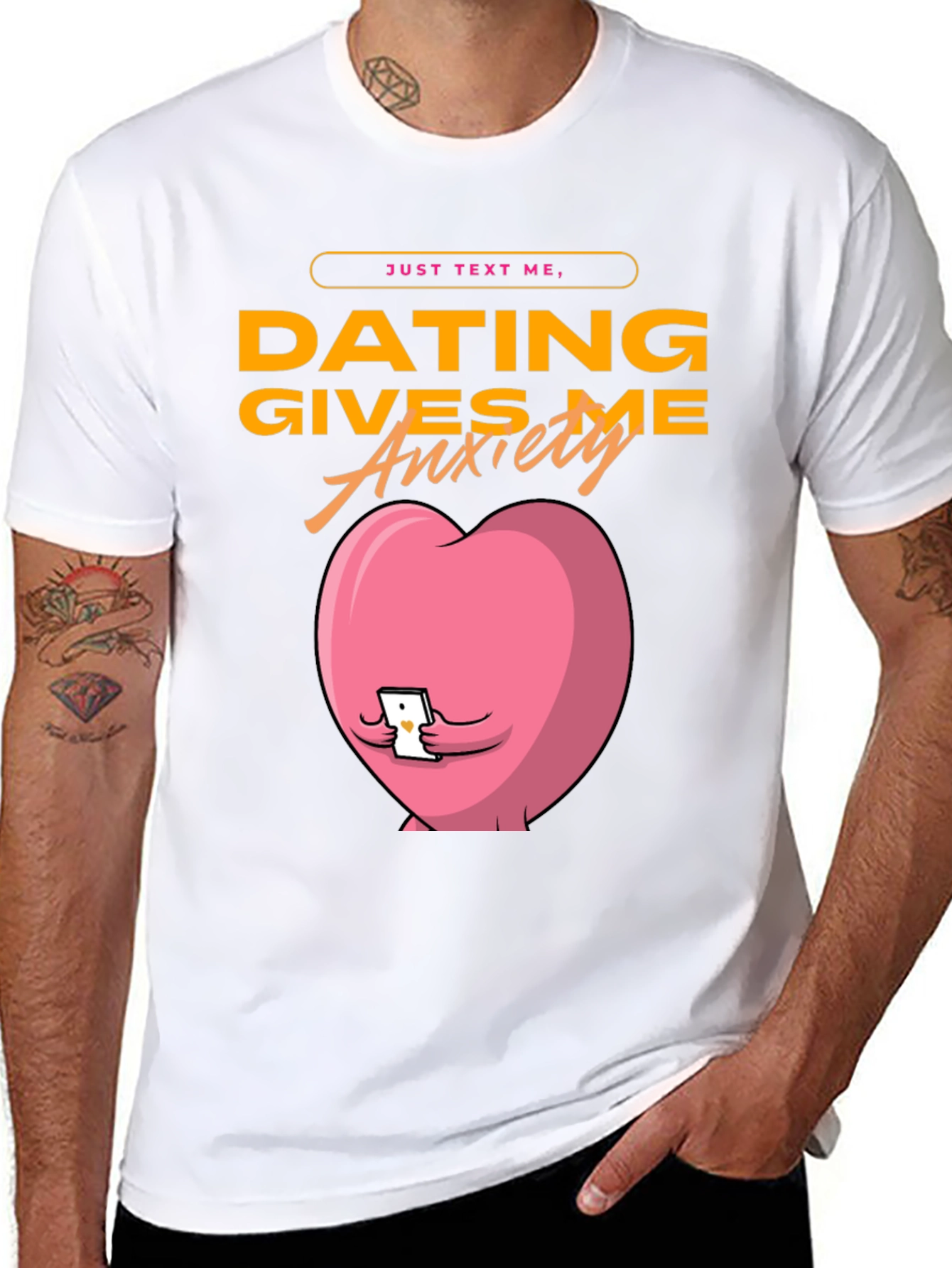 Dating Gives Me Anxiety T-Shirt - Funny Graphic Tee