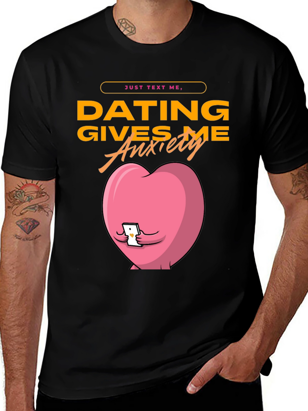 Dating Gives Me Anxiety T-Shirt - Funny Graphic Tee