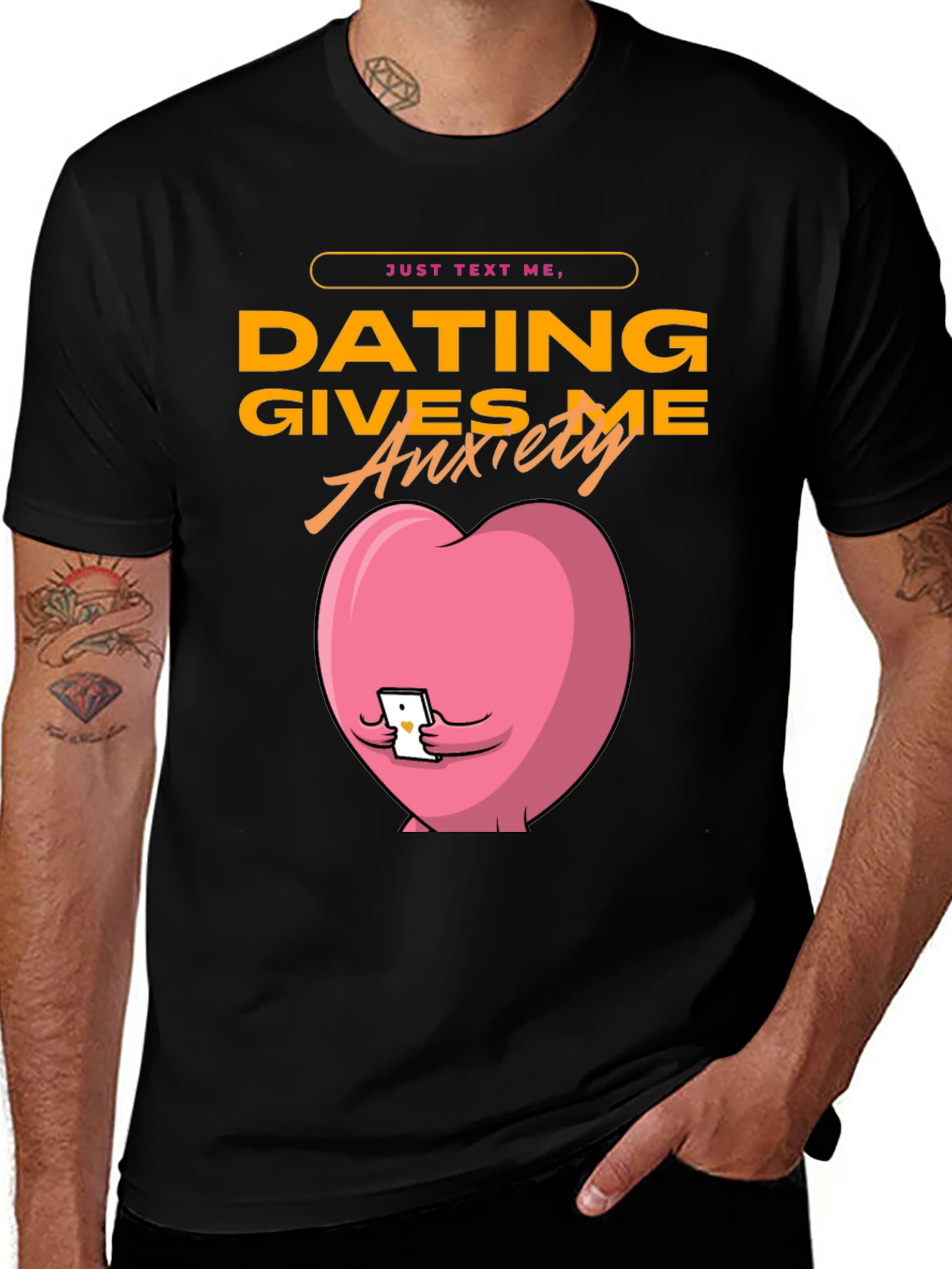 Dating Gives Me Anxiety T-Shirt - Funny Graphic Tee