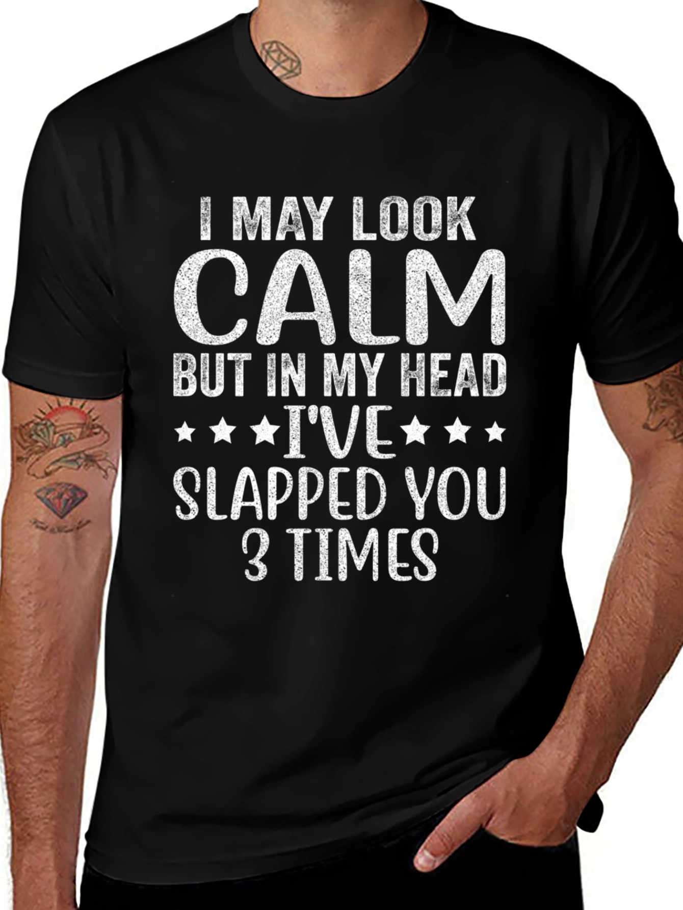 Funny Calm Graphic Print T-Shirt