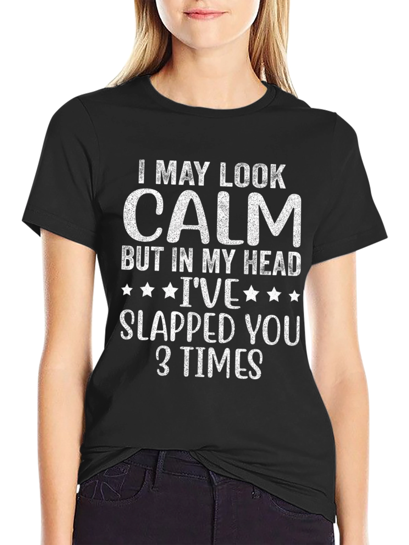 Funny Calm Graphic Print T-Shirt