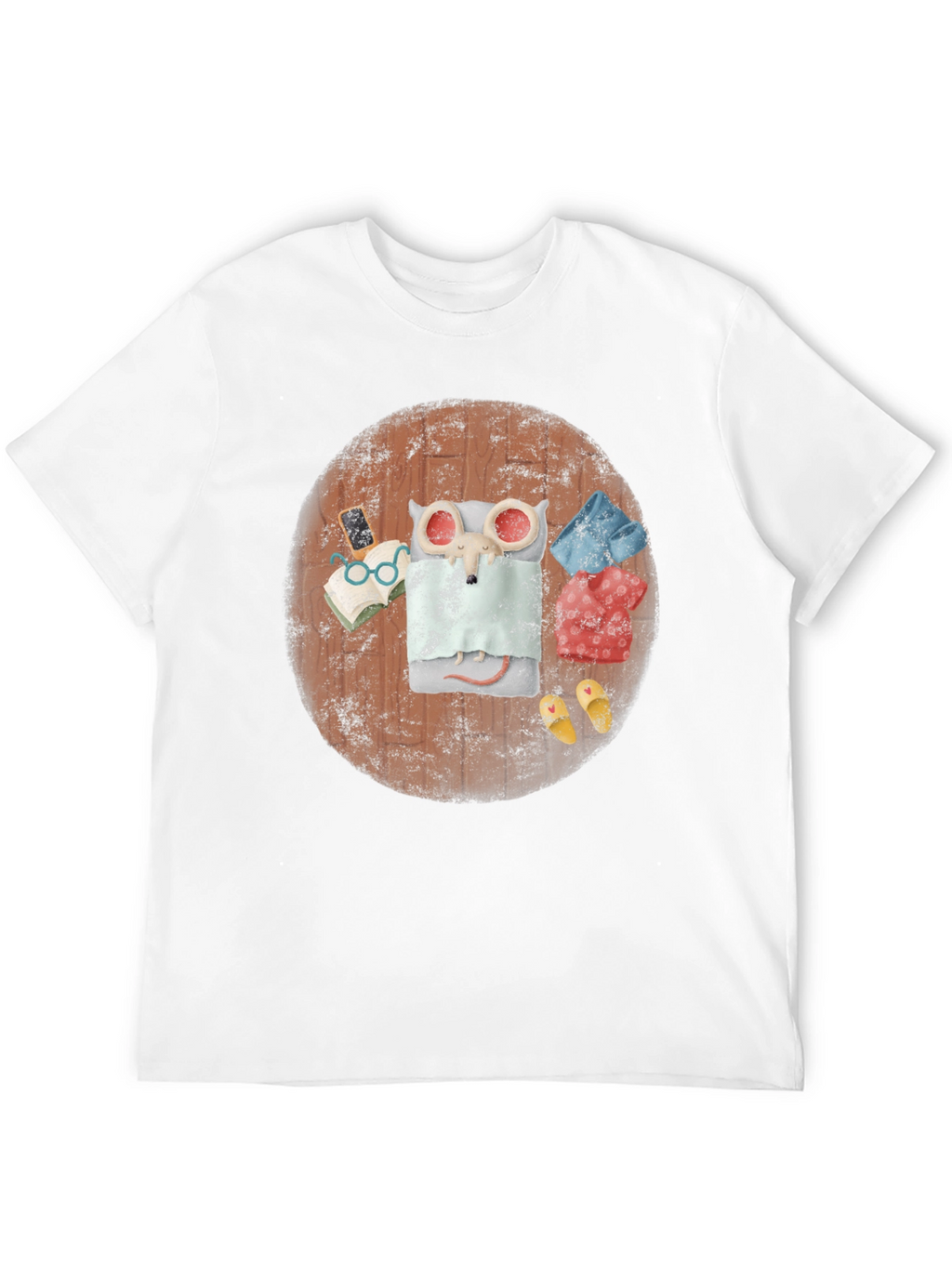 Lazy Mouse Bedtime Black T-Shirt