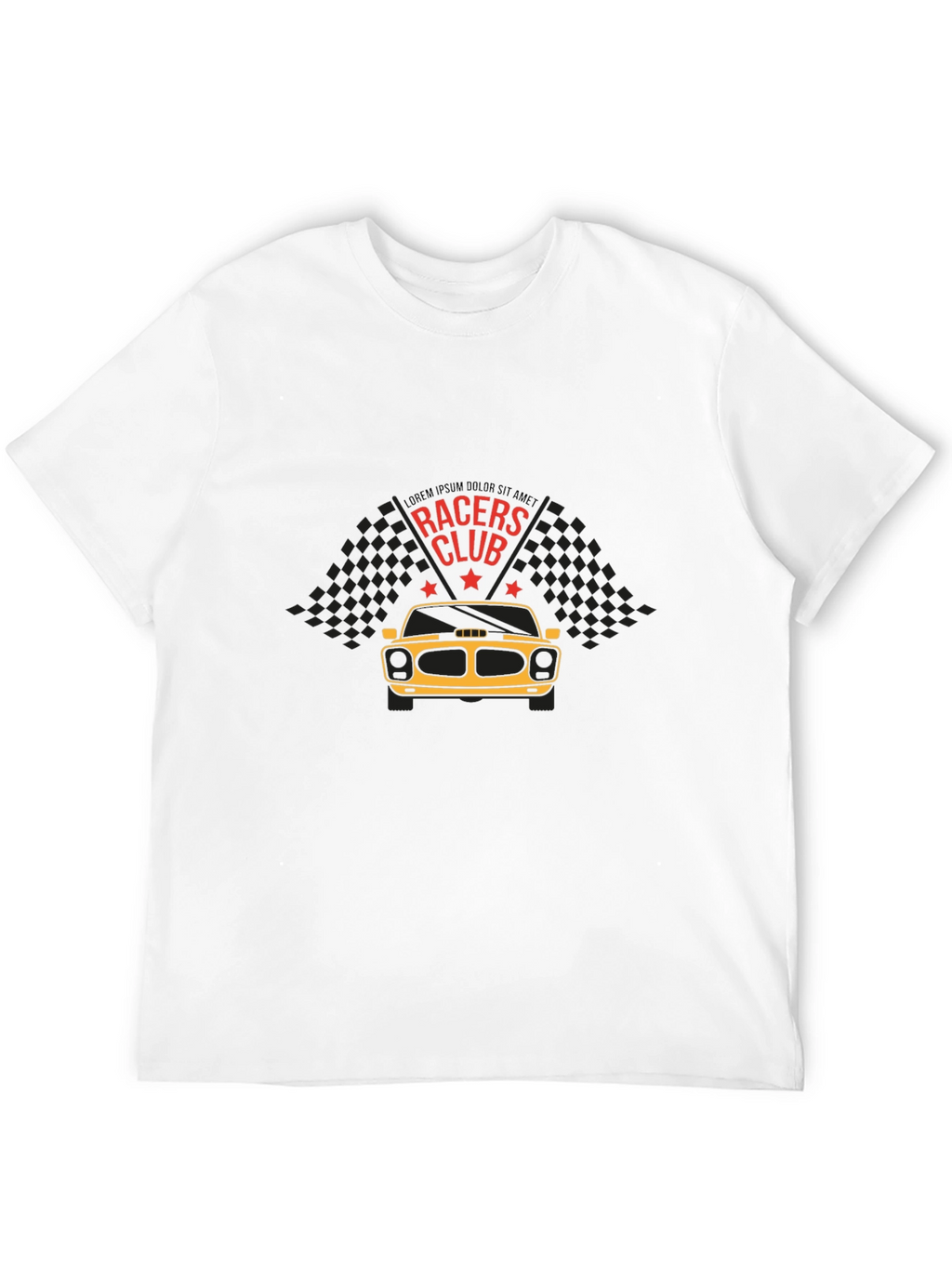Racers Club Graphic Tee - Black Cotton Blend