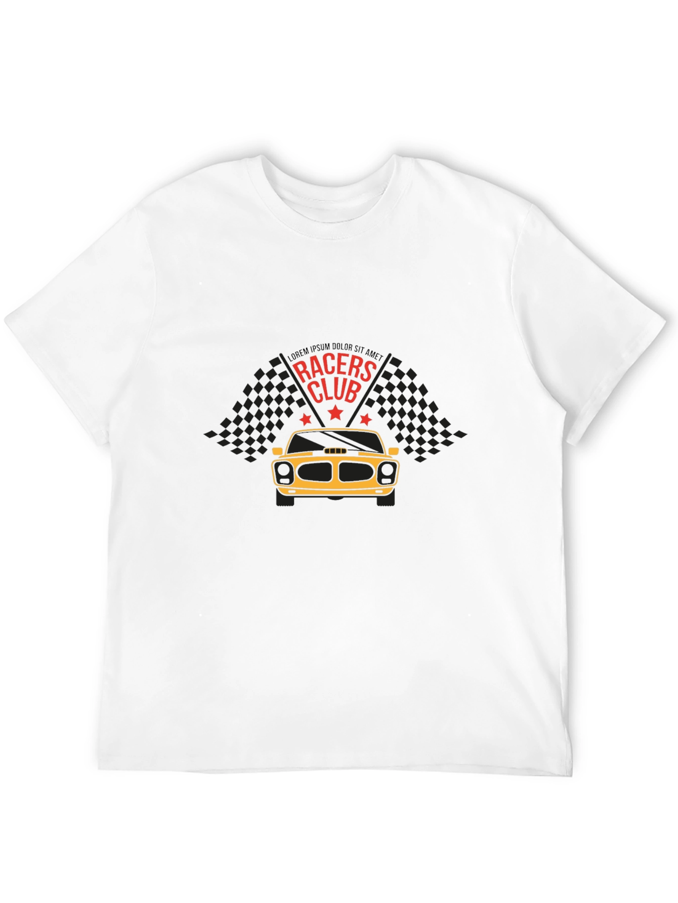 Racers Club Graphic Tee - Black Cotton Blend