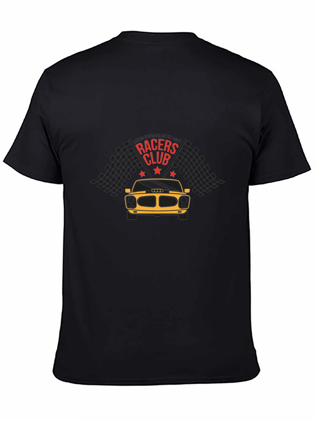Racers Club Graphic Tee - Black Cotton Blend