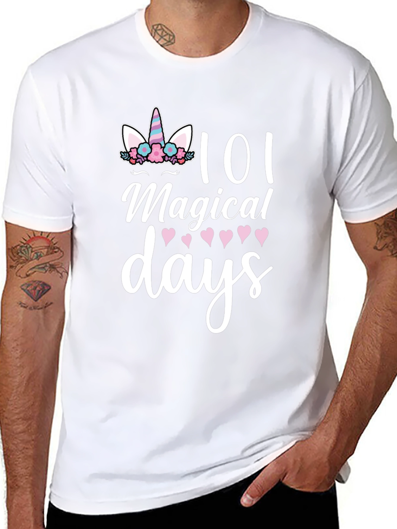 101 Magical Days Unicorn Graphic Tee