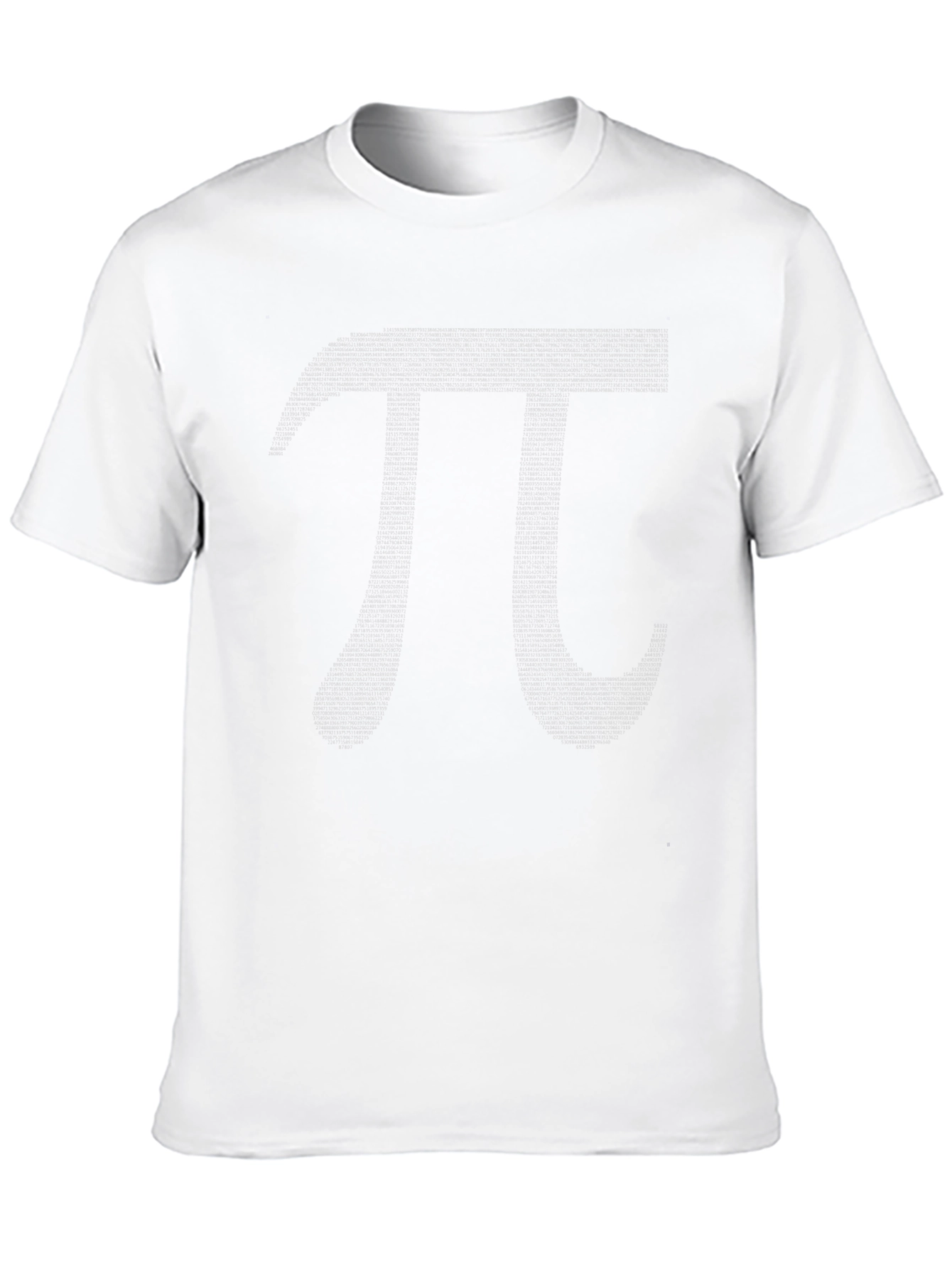 Mens Black T-Shirt with Pi Symbol Graphic