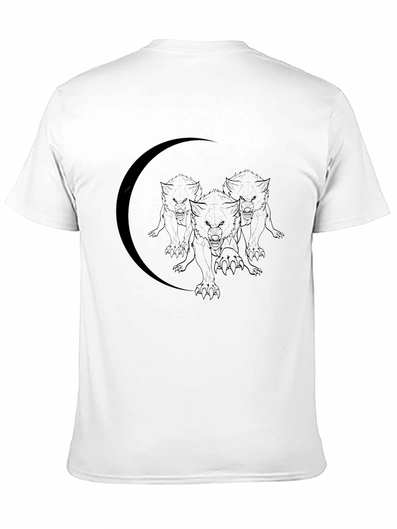 Wolf Pack Moon Graphic Black T-Shirt