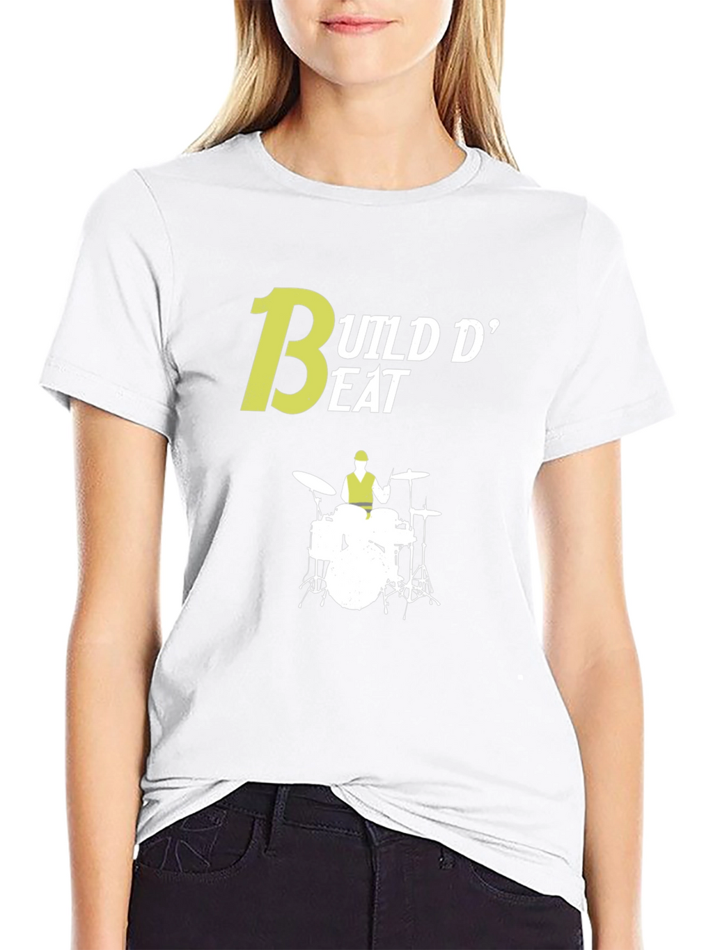 Build D Beat Drummer T-Shirt - Music Lover Tee