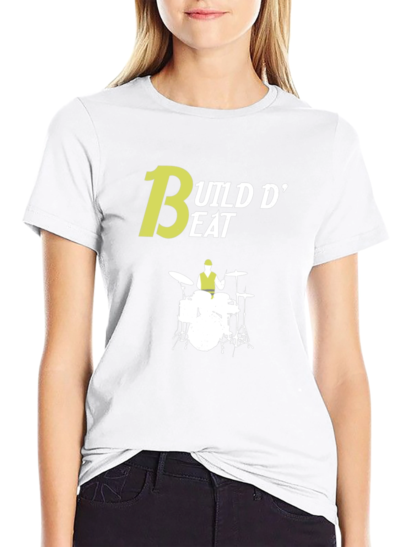 Build D Beat Drummer T-Shirt - Music Lover Tee