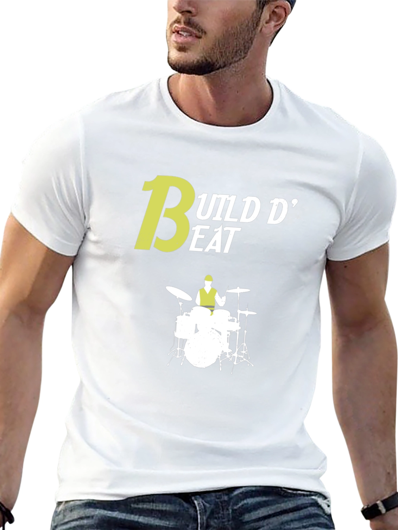 Build D Beat Drummer T-Shirt - Music Lover Tee