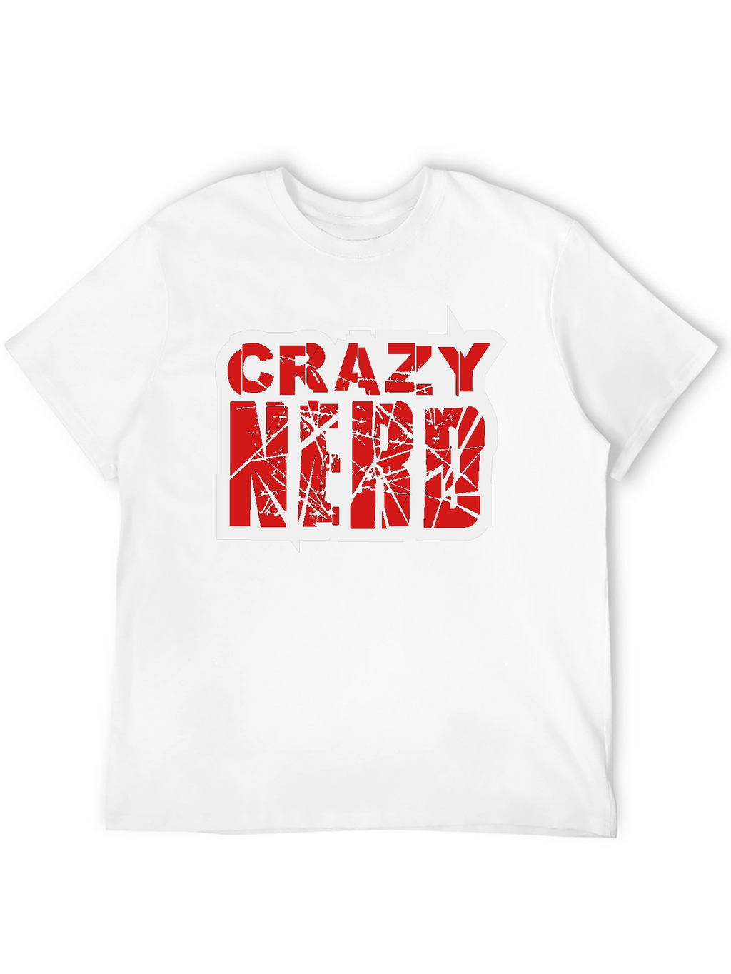 Crazy Nerd Graphic T-Shirt - Black