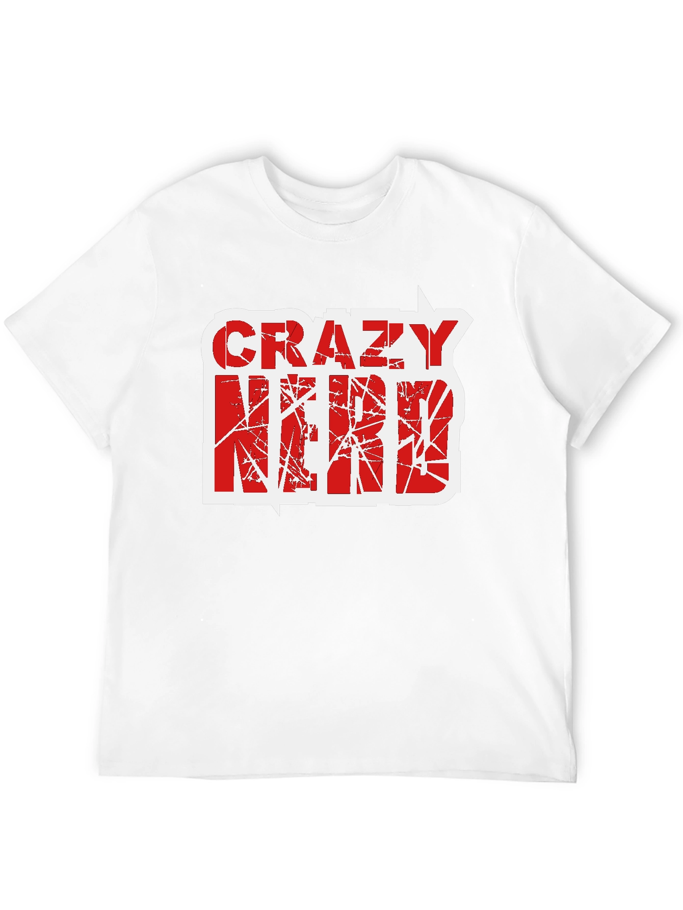 Crazy Nerd Graphic T-Shirt - Black
