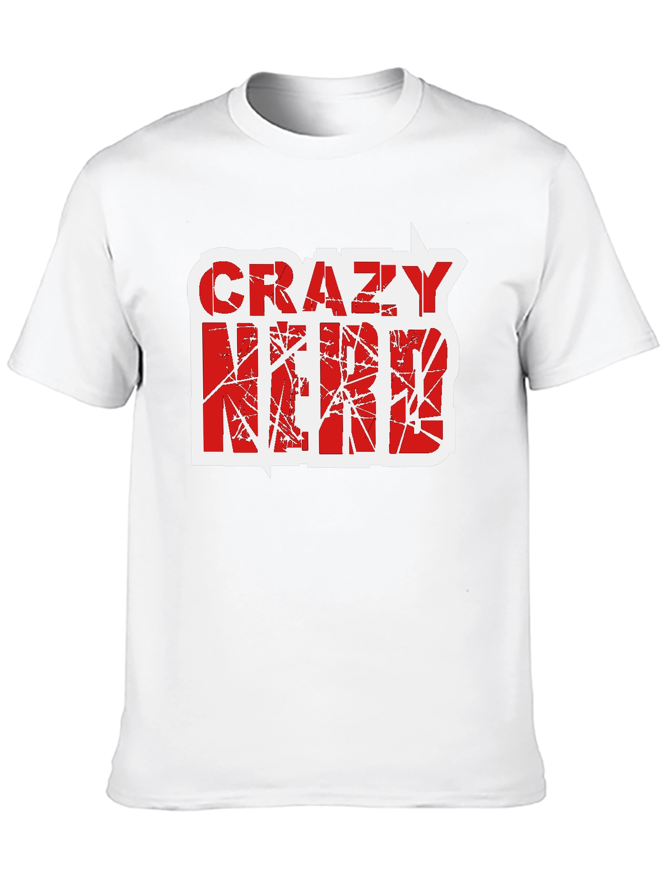 Crazy Nerd Graphic T-Shirt - Black