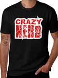 Crazy Nerd Graphic T-Shirt - Black