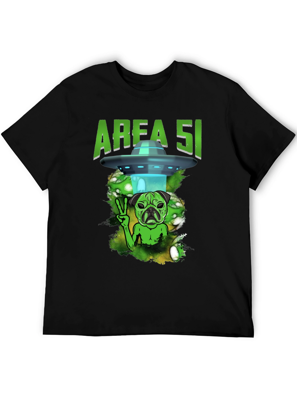 Area 51 Alien Pug T-Shirt