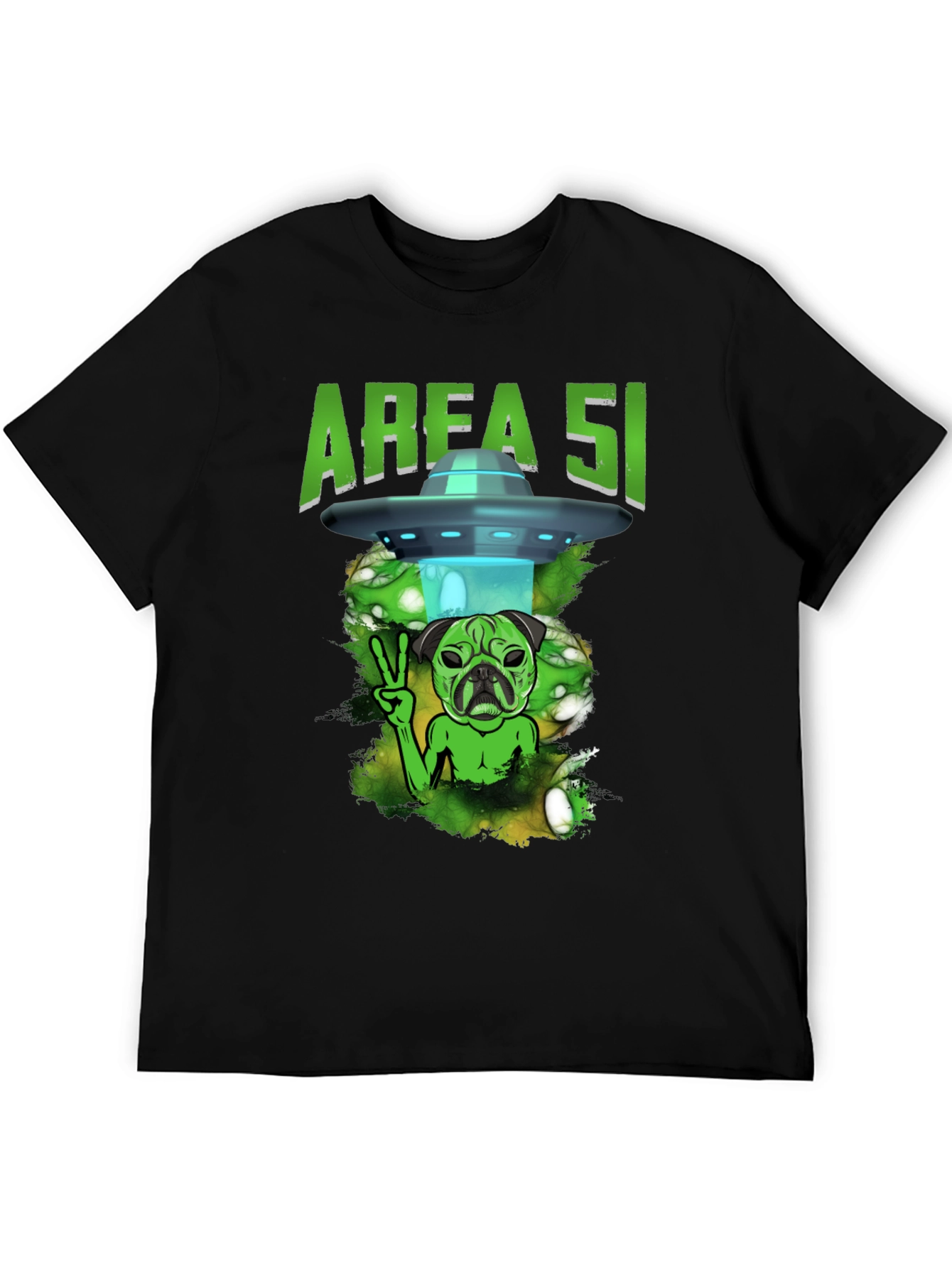 Area 51 Alien Pug T-Shirt