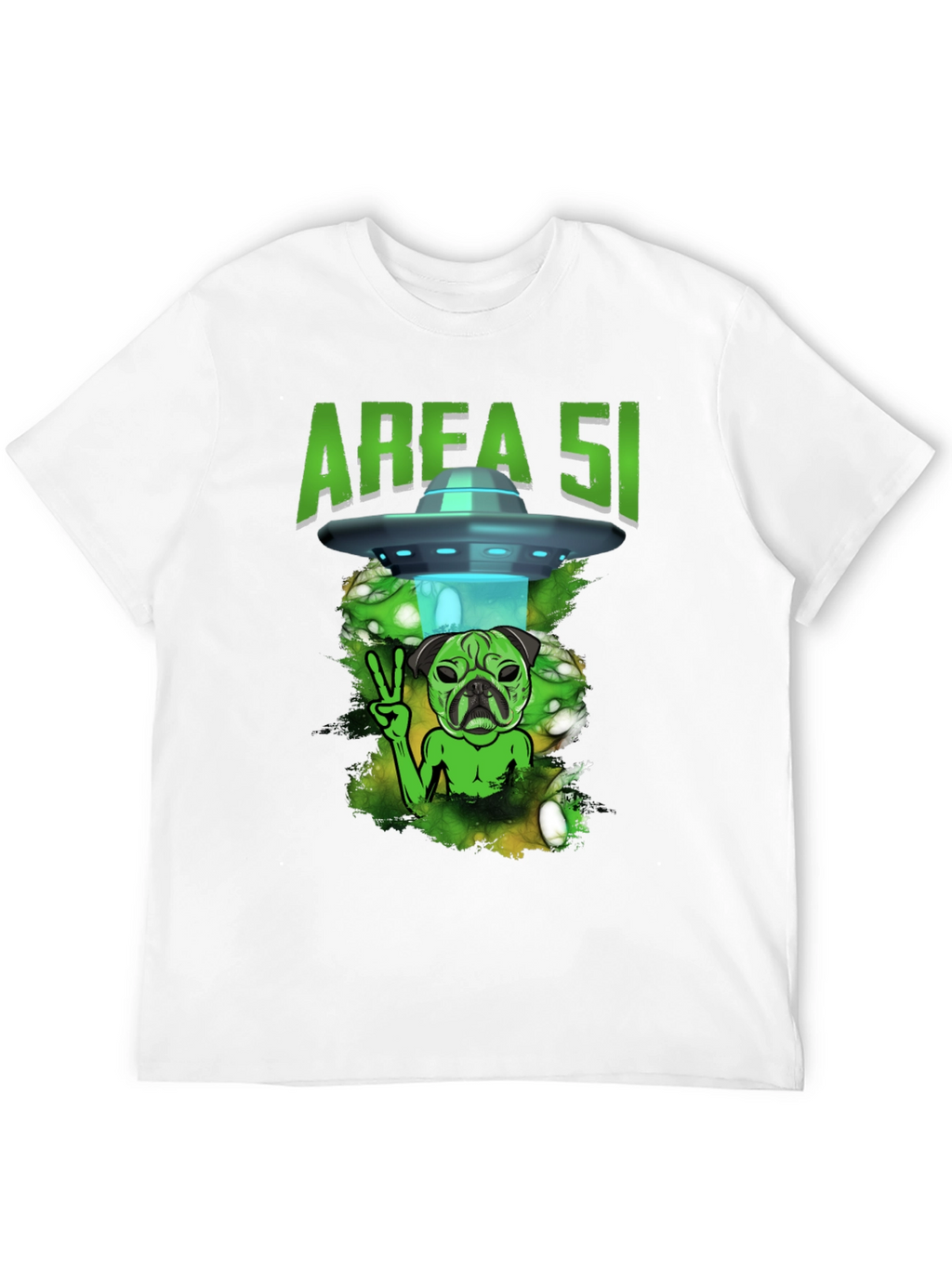Area 51 Alien Pug T-Shirt