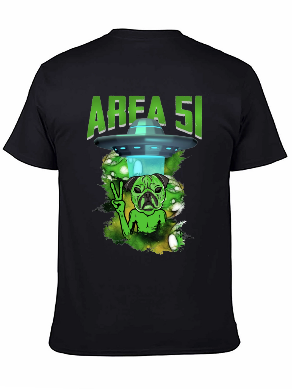 Area 51 Alien Pug T-Shirt